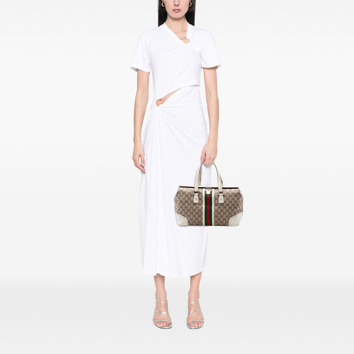 Gucci GG Toile Web Treasure Boston Sac