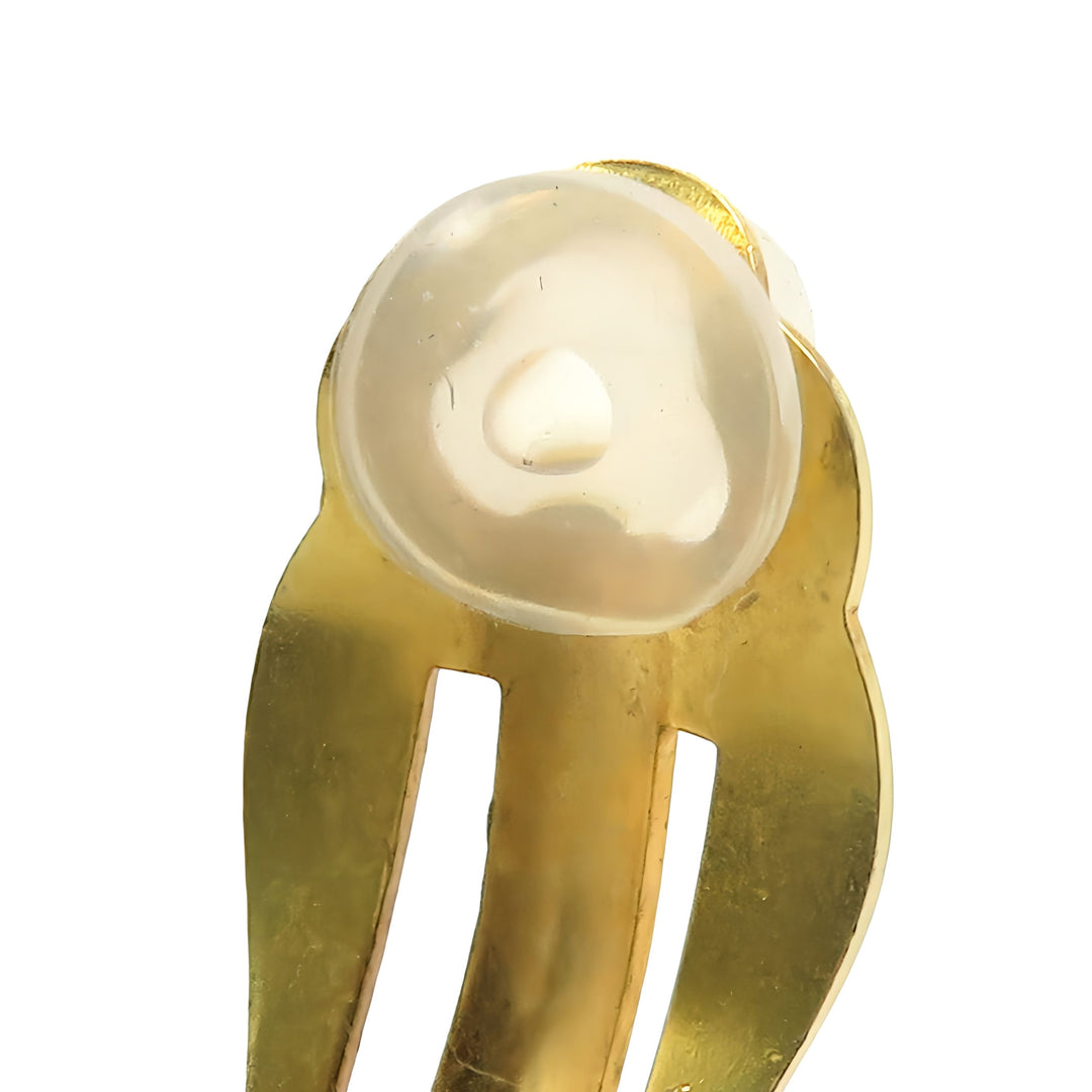 Chanel CC plaqué Cristal Rond À clip Boucles d'oreilles Doré – vue 13 – GABY PARIS