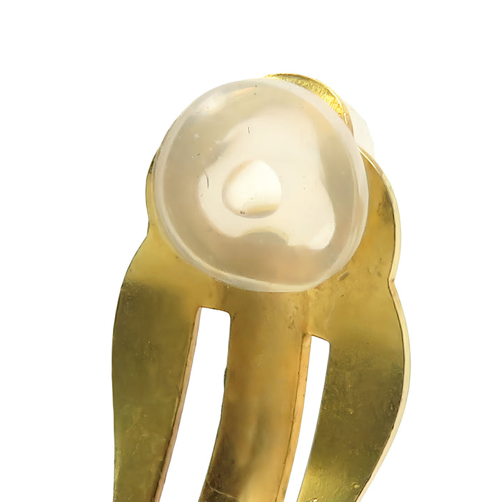 Chanel CC plaqué Cristal Rond À clip Boucles d'oreilles Doré – vue 13 – GABY PARIS