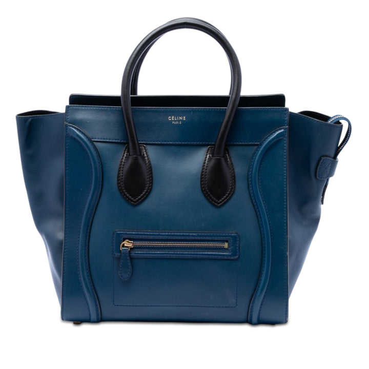Celine Bicolore Luggage Cabas Mini Cuir