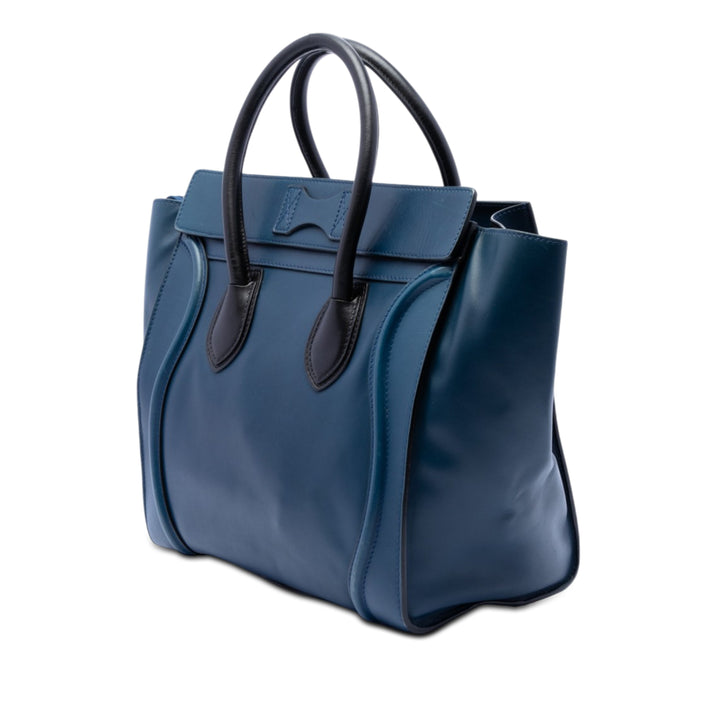 Celine Bicolore Luggage Cabas Mini Cuir