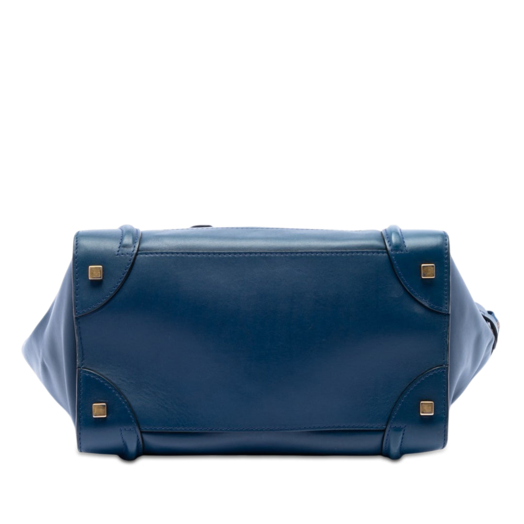 Celine Bicolore Luggage Cabas Mini Cuir