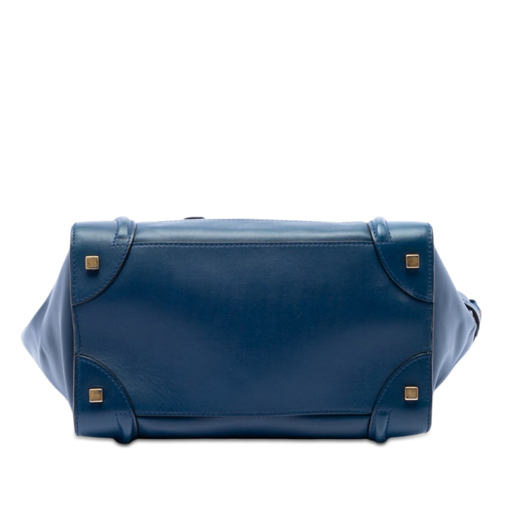 Celine Bicolore Luggage Cabas Mini Cuir