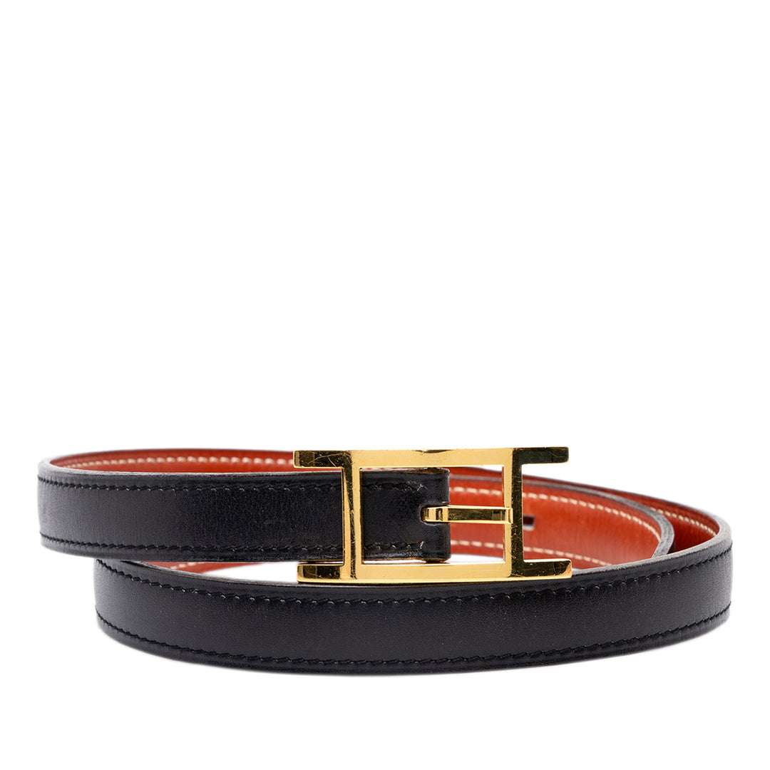Hermès Box Veau Quentin Réversible Ceinture Box Noir – vue principale – GABY PARIS