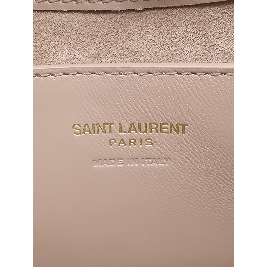 Saint Laurent Le 5 a 7 Mini Cuir de veau lisse Beige – vue 5 – GABY PARIS