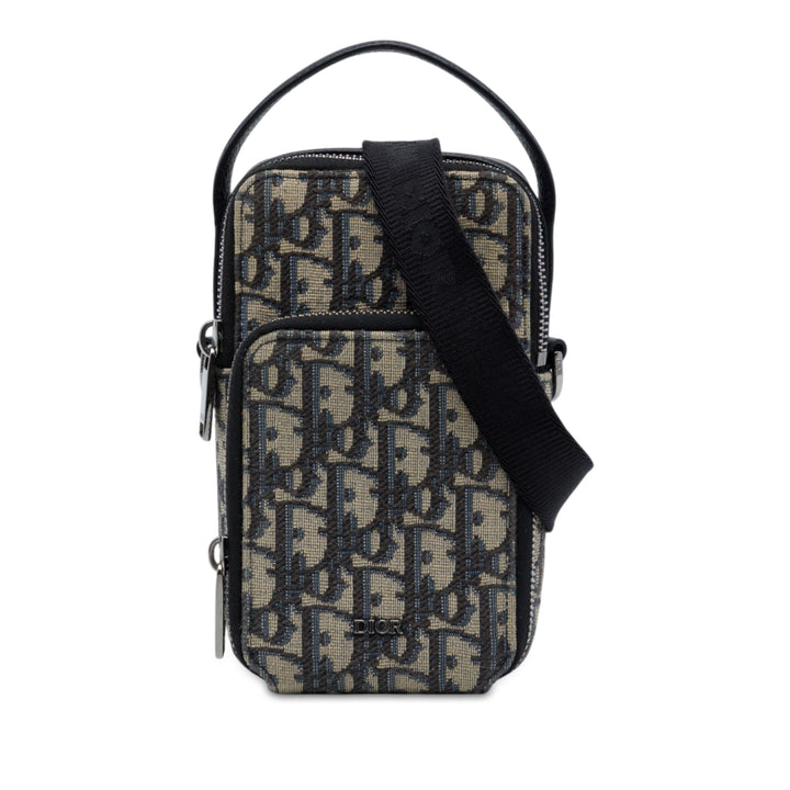 Dior Rider Pochette Micro Oblique Bleu – vue principale – GABY PARIS