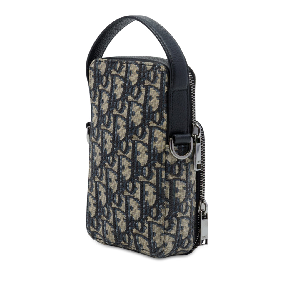 Dior Rider Pochette Micro Oblique Bleu – vue 2 – GABY PARIS