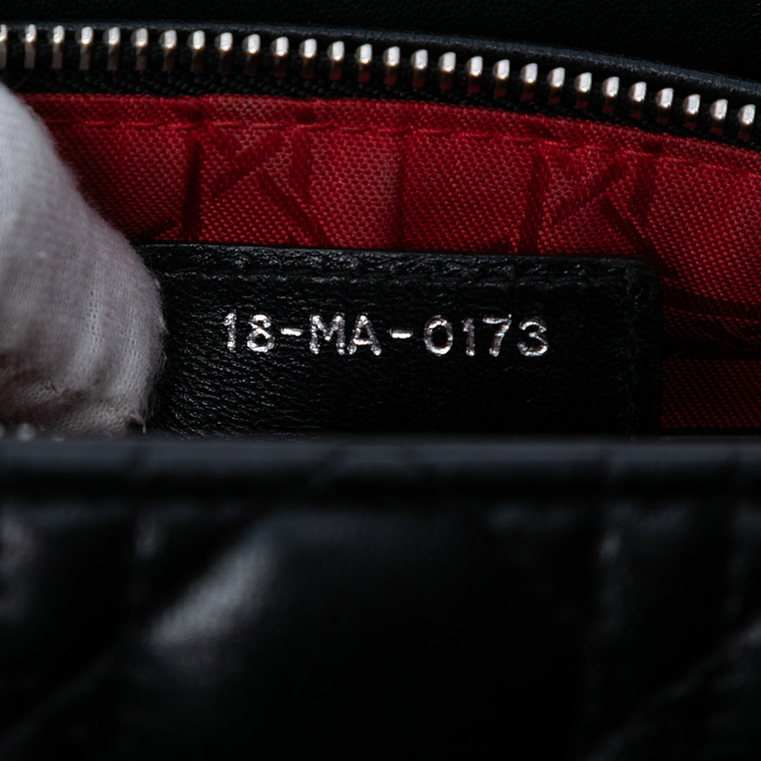 Dior Medium Cuir d’agneau Cannage Lady Dior Noir