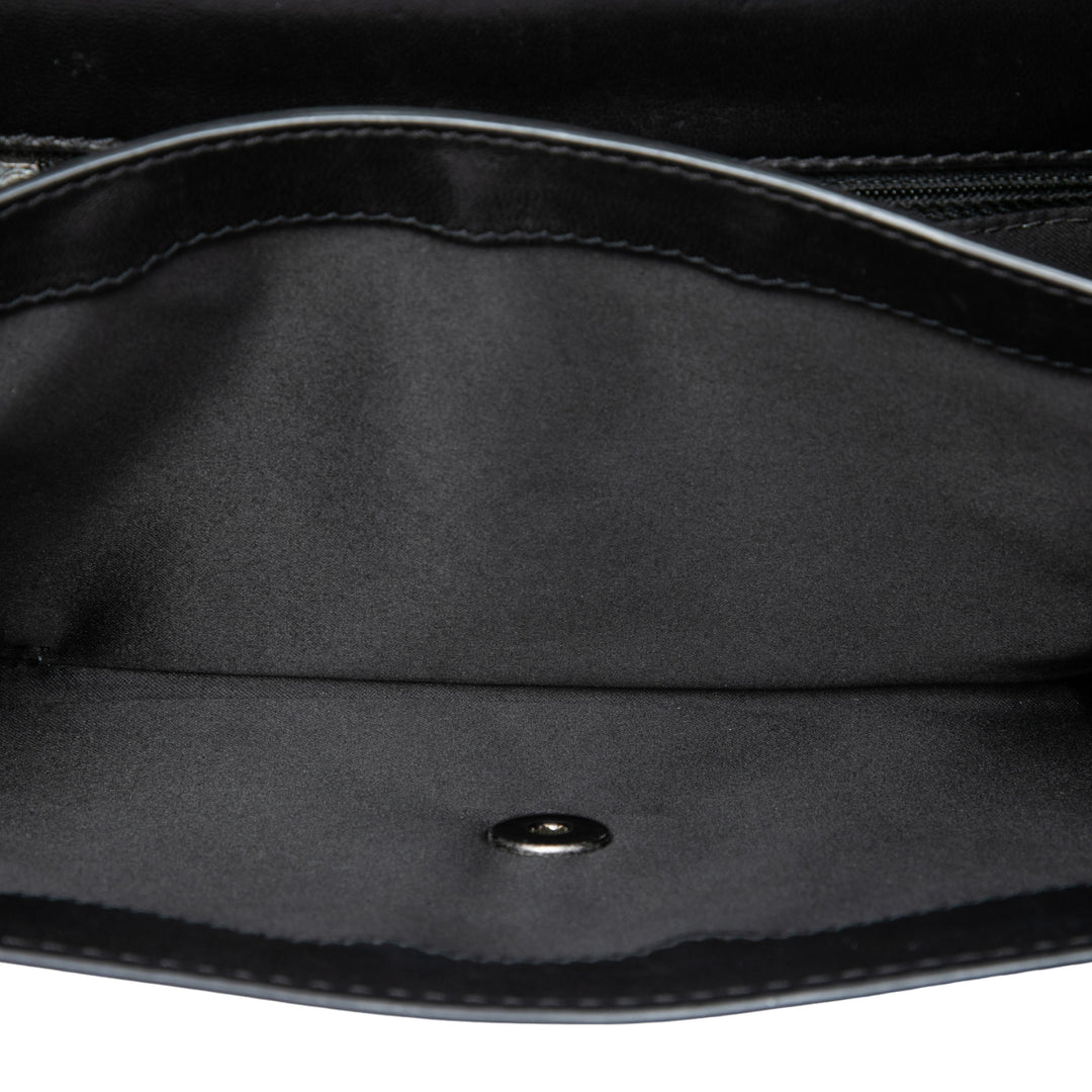 Matelassé Citizen Zippé à rabat Petit Cuir d'agneau Noir