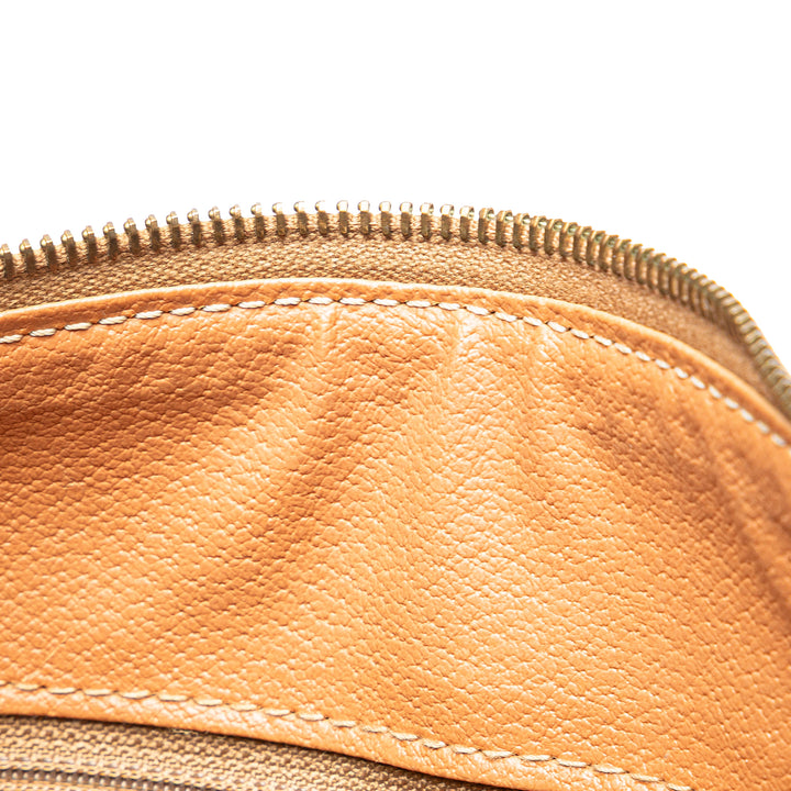 Macadam Coated Canvas Boston Bag Brown - Gaby Paris