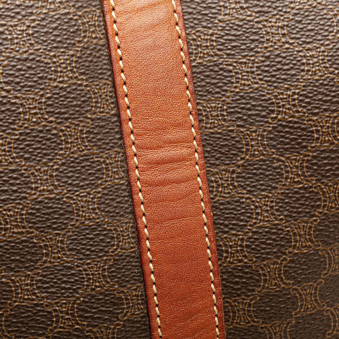 Macadam Coated Canvas Boston Bag Brown - Gaby Paris