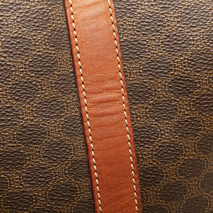 Macadam Coated Canvas Boston Bag Brown - Gaby Paris