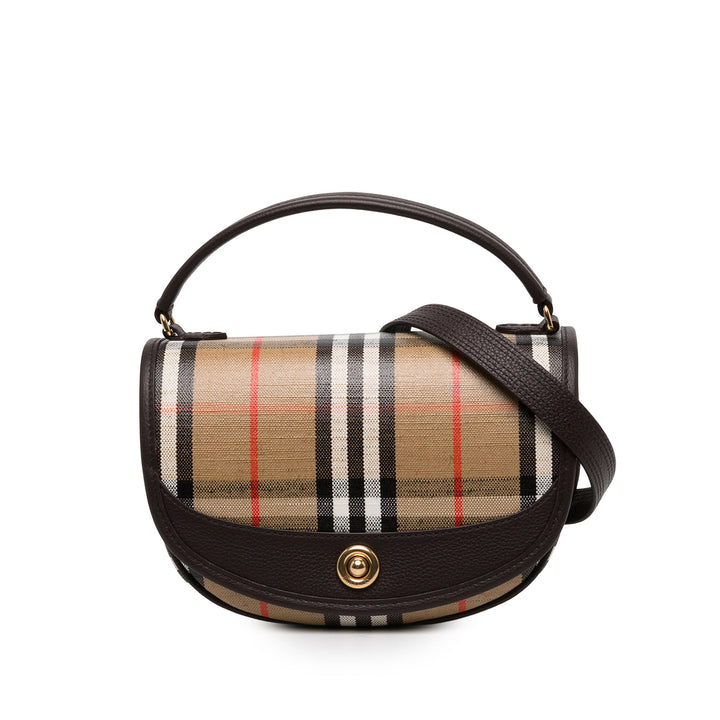 Burberry Sac à main à finitions House Check Highlands Beige – vue principale – GABY PARIS