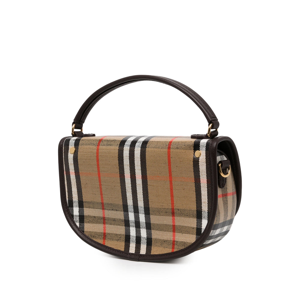 Burberry Sac à main à finitions House Check Highlands Beige – vue 2 – GABY PARIS