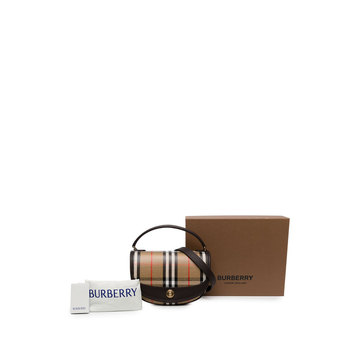 Burberry Sac à main à finitions House Check Highlands Beige – vue 6 – GABY PARIS