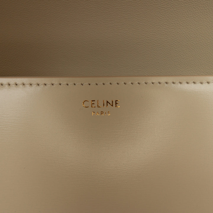 Classique brillant Triomphe Sac Cuir de veau Beige