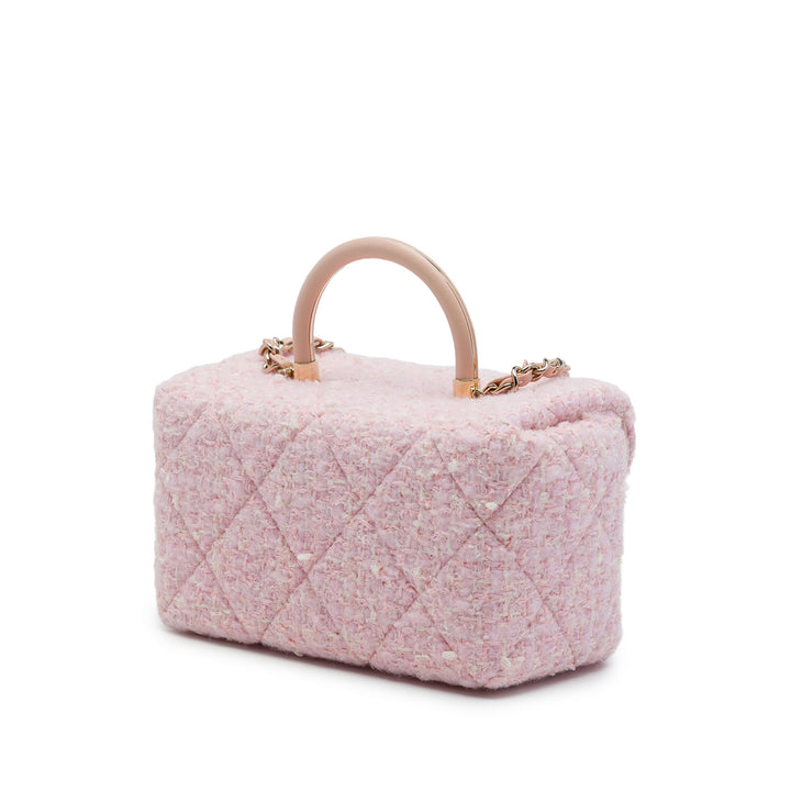 Chanel Vanity CC Matelassé Tweed Rose – vue 2 – GABY PARIS