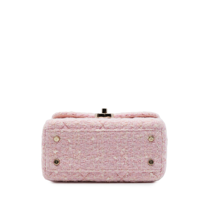 Chanel Vanity CC Matelassé Tweed Rose – vue 3 – GABY PARIS