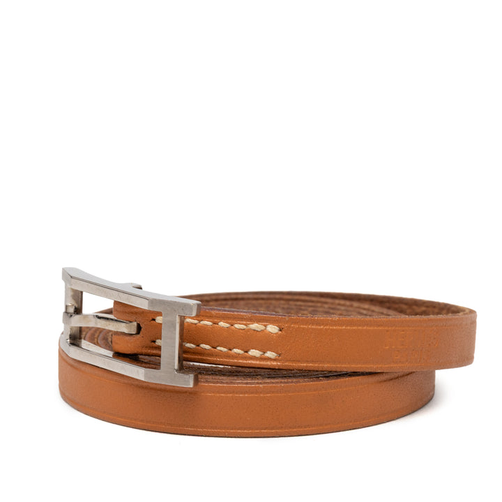 Behapi Double Tour Bracelet Marron