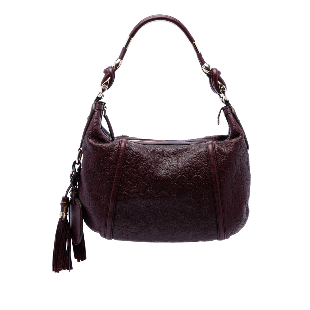 Guccissima Techno Horsebit Hobo Moyen Rouge