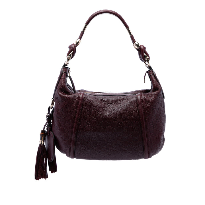 Guccissima Techno Horsebit Hobo Moyen Rouge