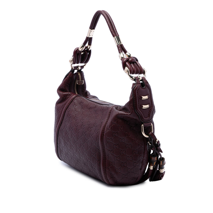 Guccissima Techno Horsebit Hobo Moyen Rouge