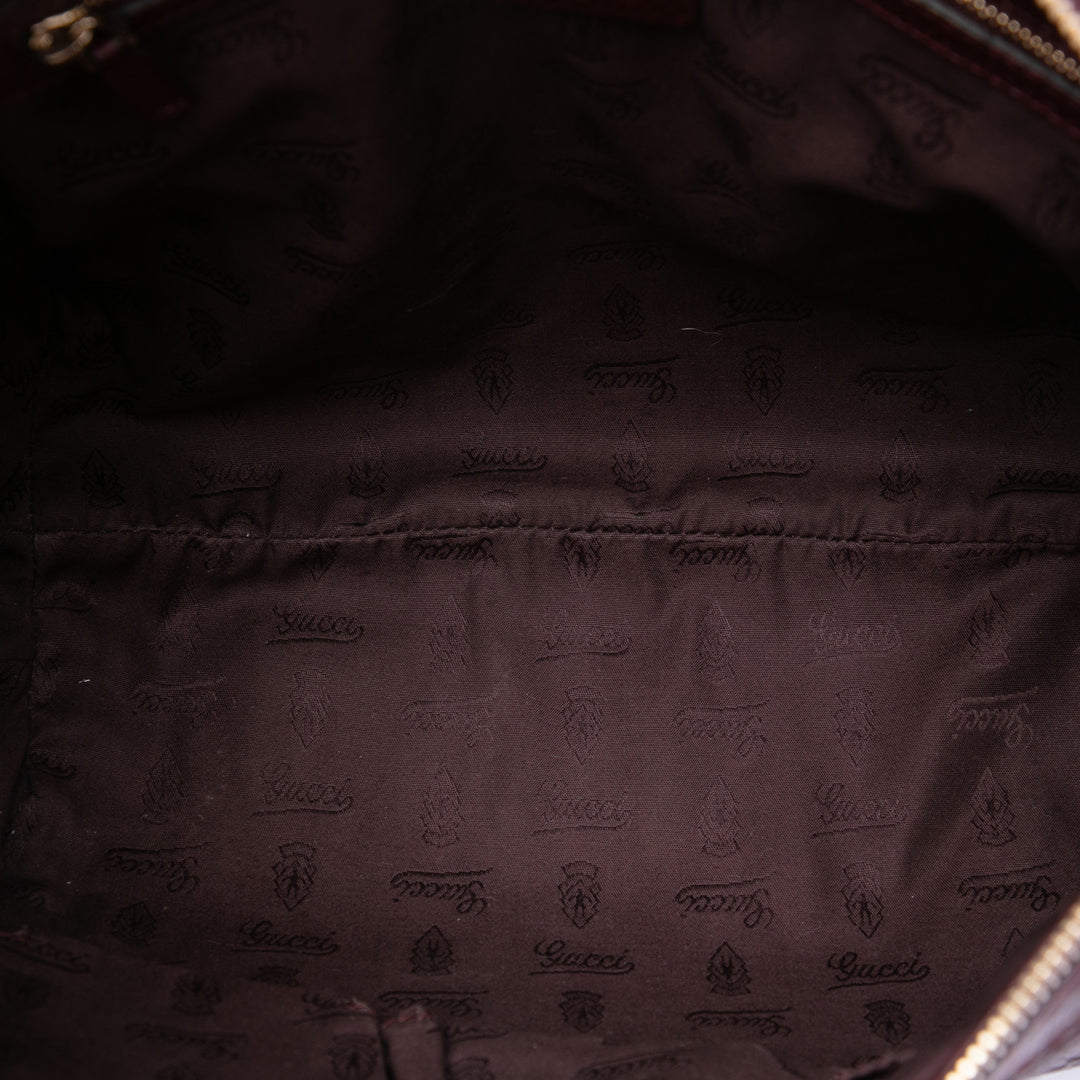 Guccissima Techno Horsebit Hobo Moyen Rouge