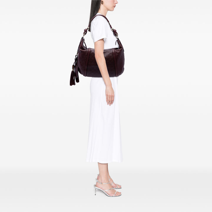 Guccissima Techno Horsebit Hobo Moyen Rouge