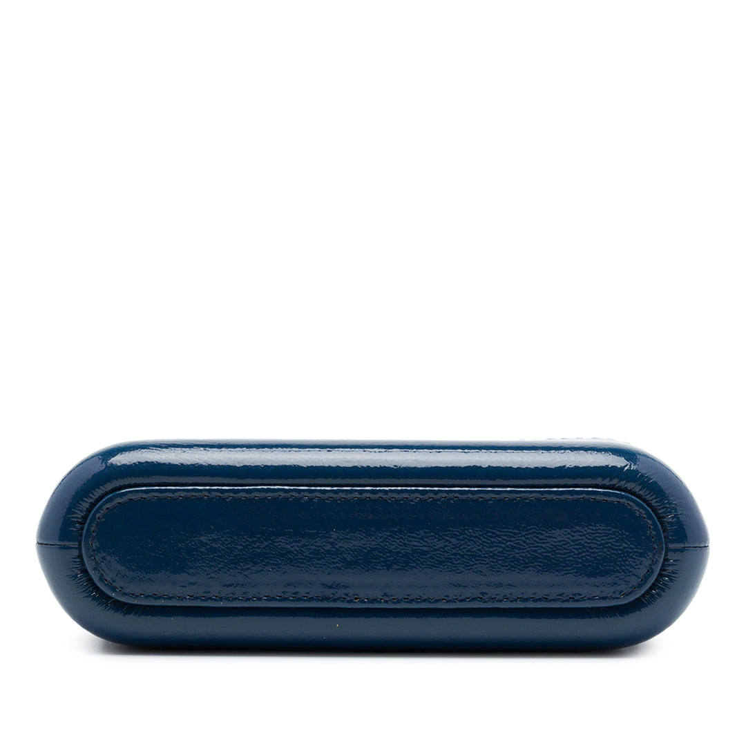 Chanel Matelassé vieilli Gabrielle Double Zippé Pochette avec chaîne Cuir de veau Bleu – vue 3 – GABY PARIS