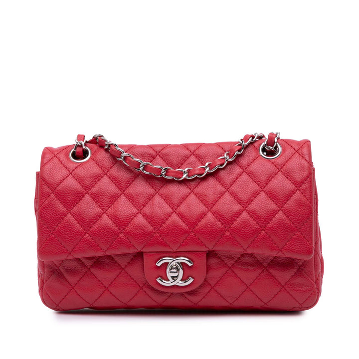 Medium Classic Caviar Double Flap Red - Gaby Paris