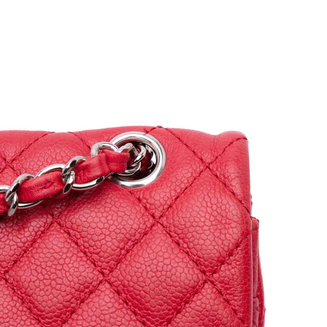 Medium Classic Caviar Double Flap Red - Gaby Paris