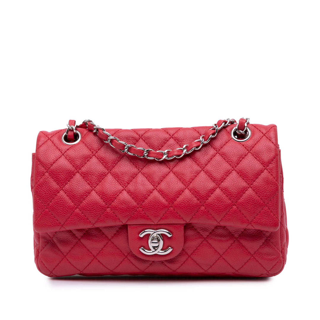 Medium Classic Caviar Double Flap Red - Gaby Paris