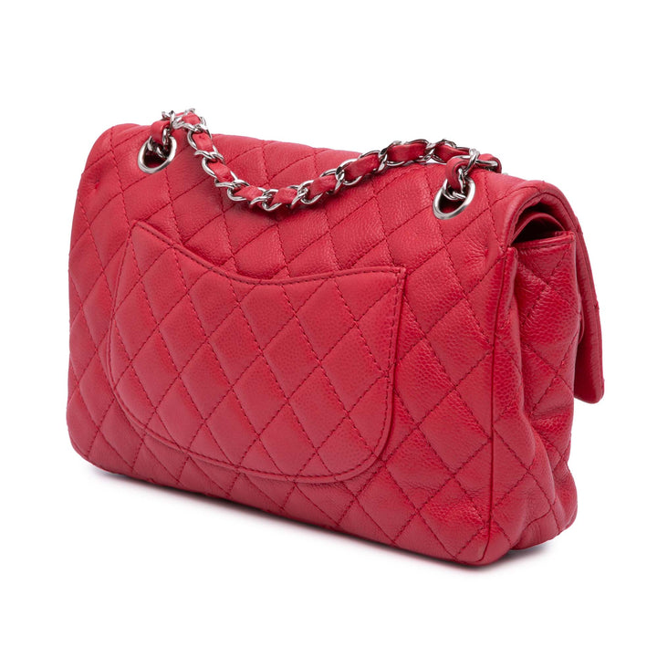 Medium Classic Caviar Double Flap Red - Gaby Paris