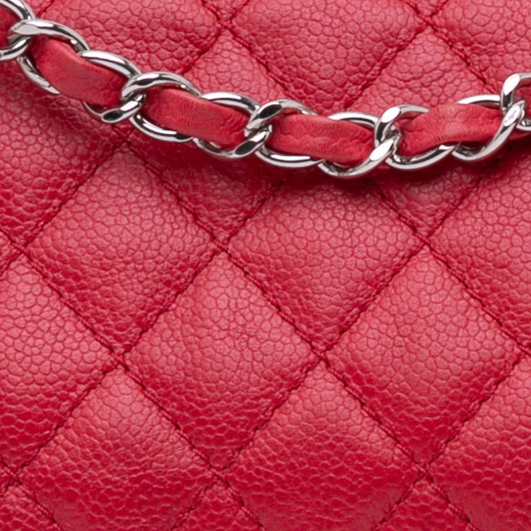 Medium Classic Caviar Double Flap Red - Gaby Paris