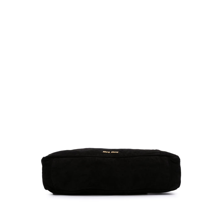 Suede Evening Bag Black - Gaby Paris
