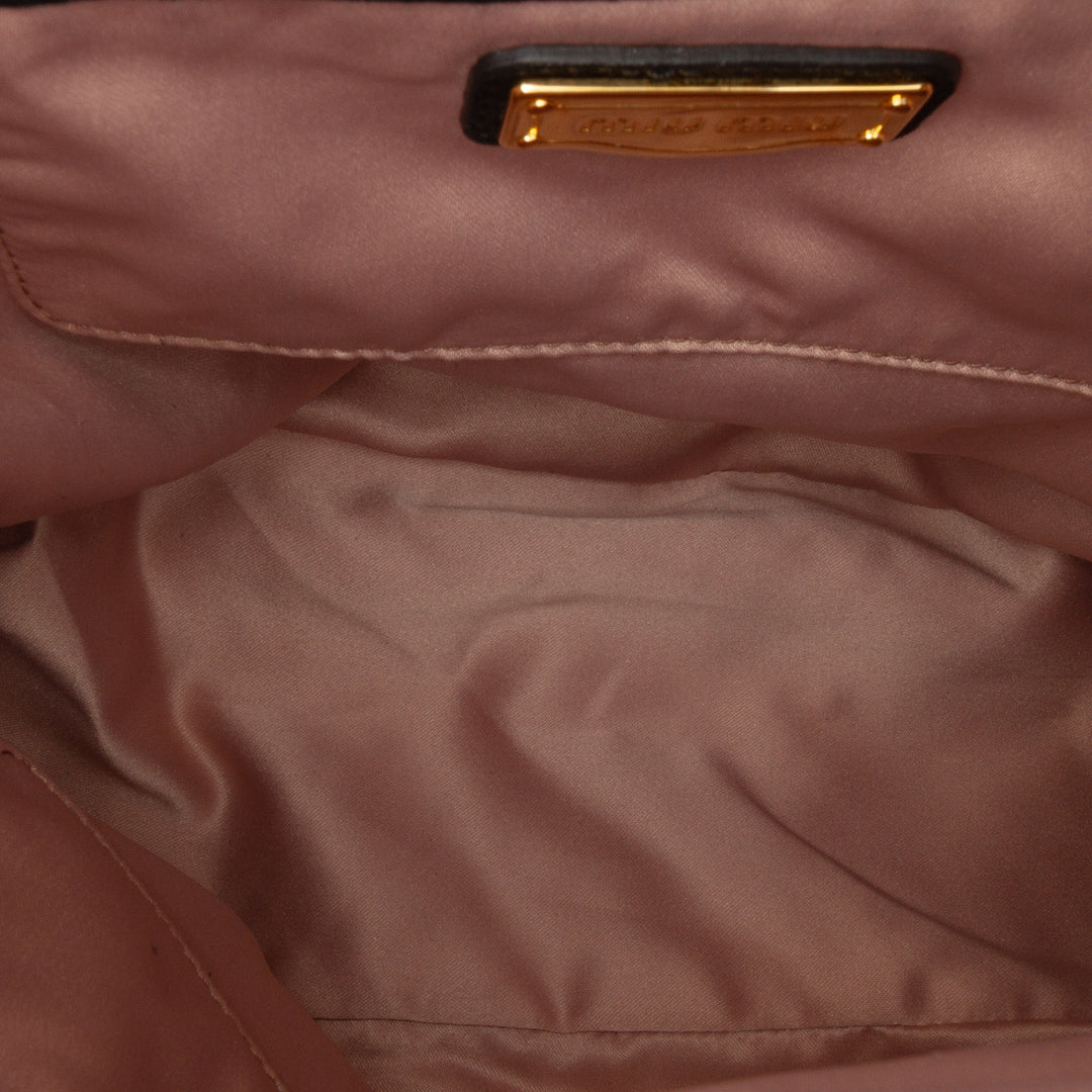 Suede Evening Bag Black - Gaby Paris