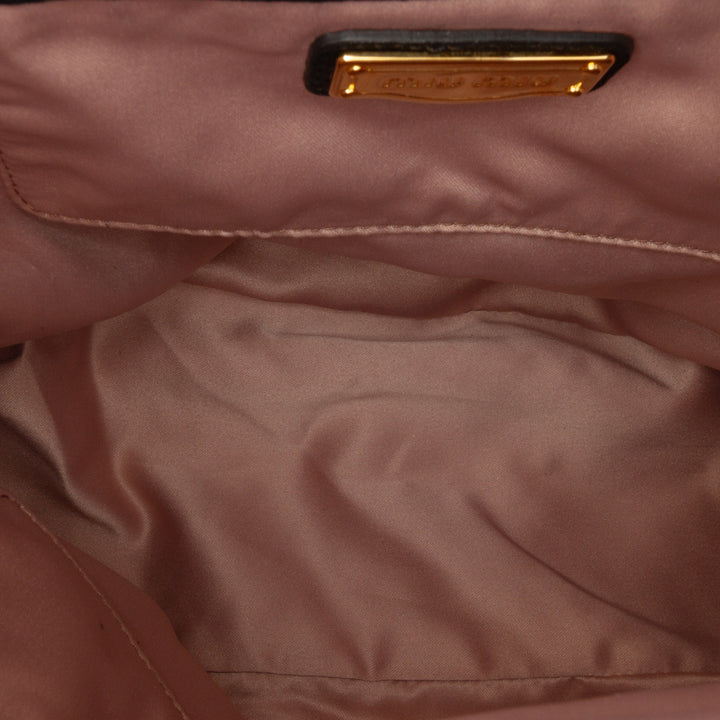 Suede Evening Bag Black - Gaby Paris