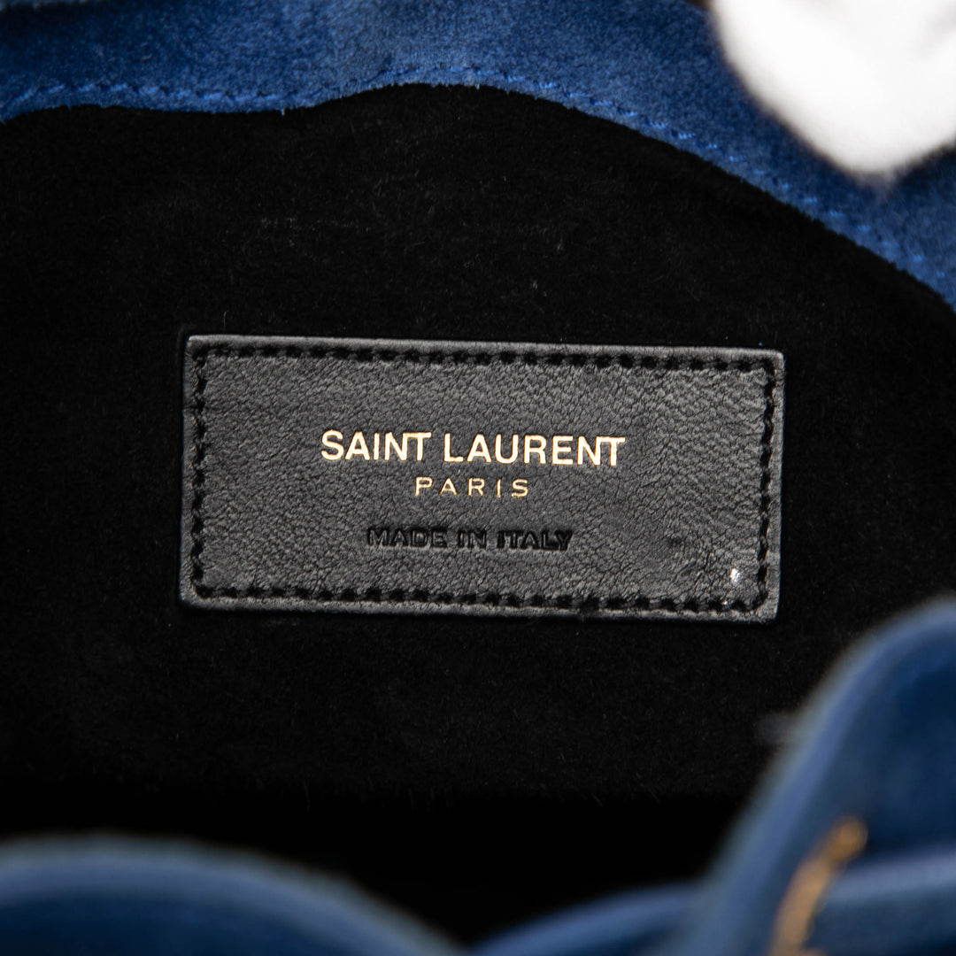 Saint Laurent Small Daim Emmanuelle Fringe Bucket Sac