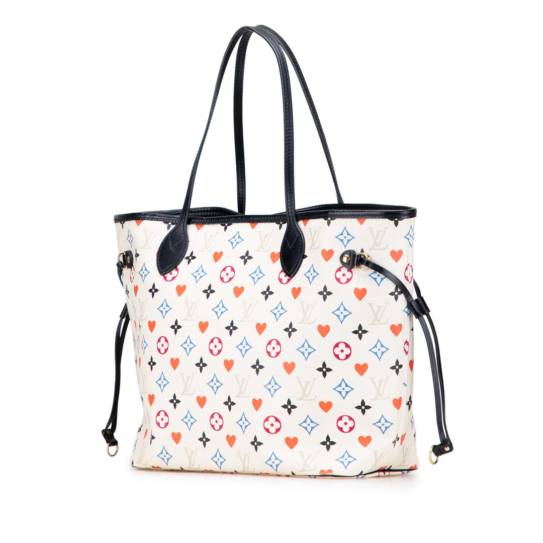 Louis Vuitton Cabas Game On Neverfull Monogram MM Blanc – vue 2 – GABY PARIS