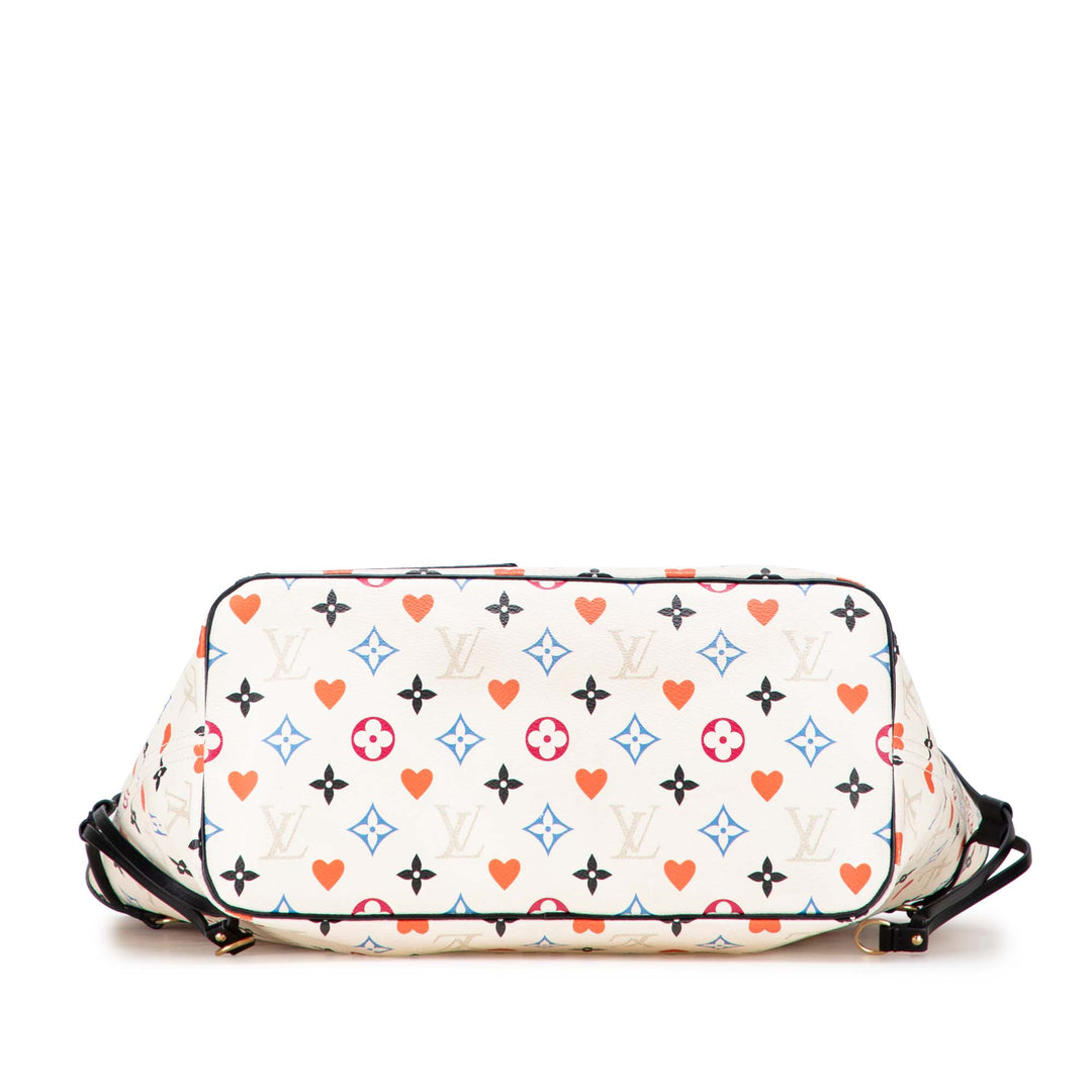 Louis Vuitton Cabas Game On Neverfull Monogram MM Blanc – vue 3 – GABY PARIS