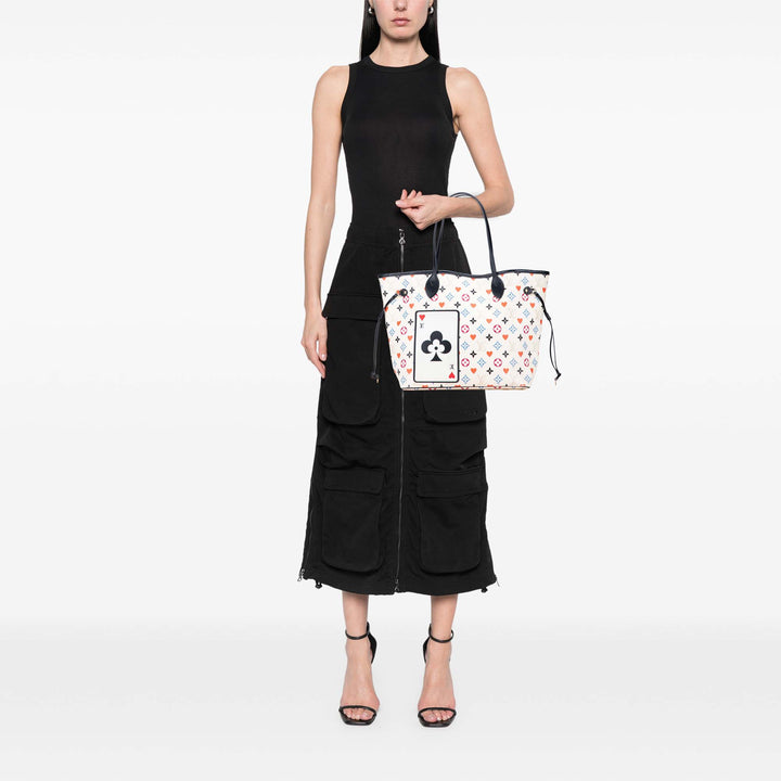 Louis Vuitton Cabas Game On Neverfull Monogram MM Blanc – vue 9 – GABY PARIS