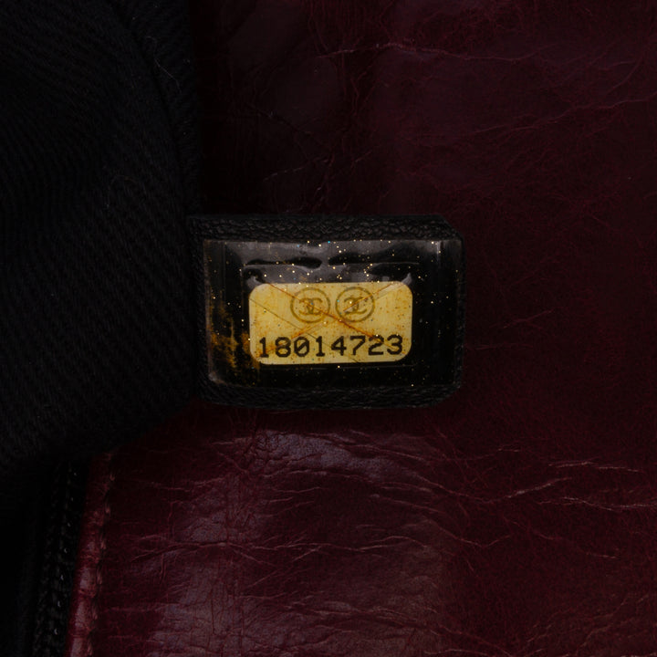 Medium Glazed Calfskin Castle Rock Top Handle Flap Red - Gaby Paris