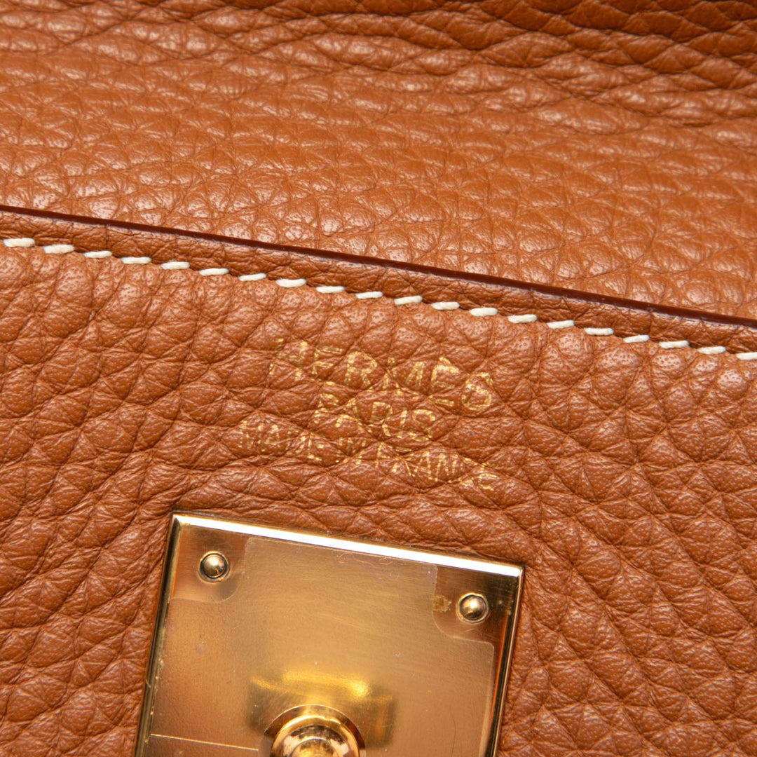 Hermès Sac à main Kelly II Retourne 35 Clémence Marron – vue 5 – GABY PARIS