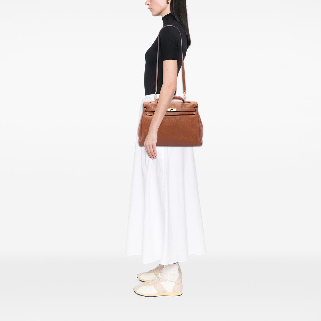 Hermès Sac à main Kelly II Retourne 35 Clémence Marron – vue 6 – GABY PARIS