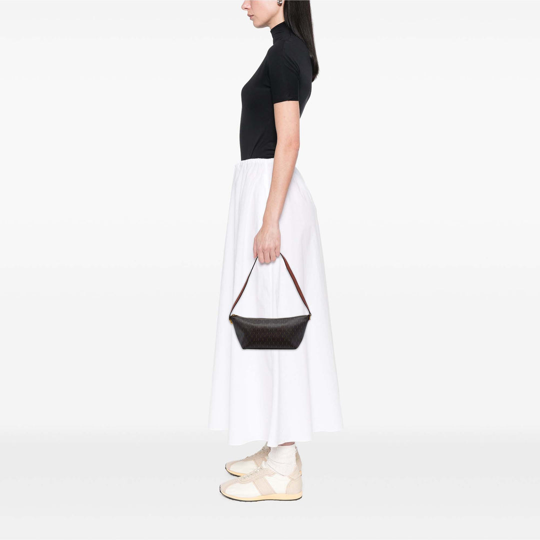 Saint Laurent Le Monogramme Sac Toile enduite Marron – vue 6 – GABY PARIS
