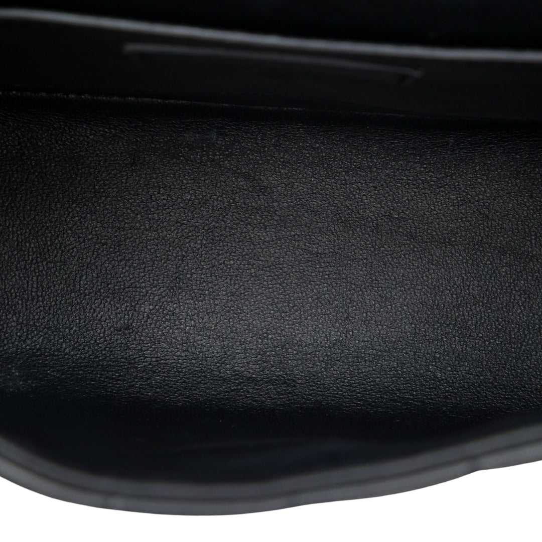 Saint Laurent Vicky Sac à chaîne Moyen Cuir d'agneau Noir – vue 4 – GABY PARIS