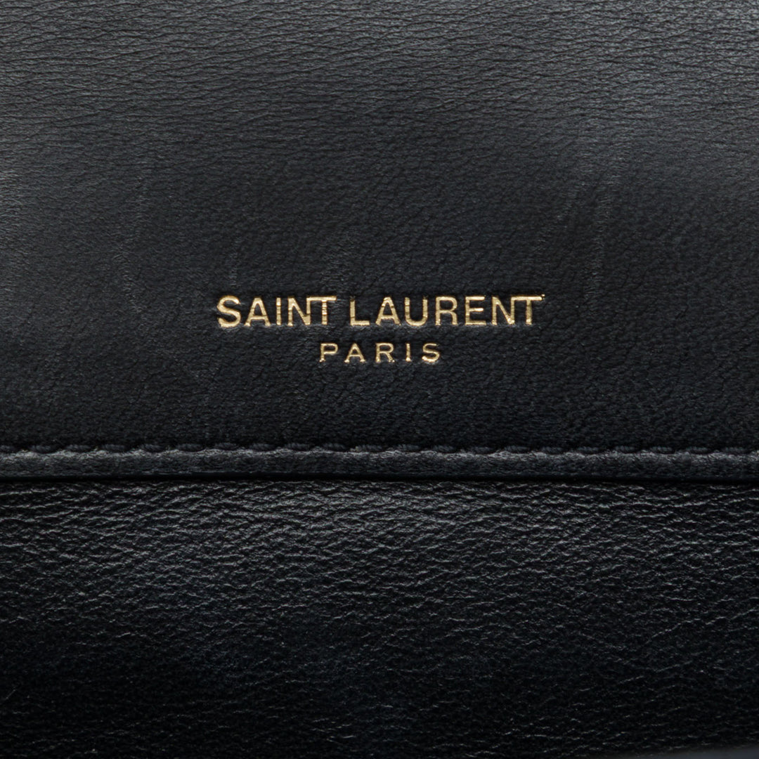 Saint Laurent Vicky Sac à chaîne Moyen Cuir d'agneau Noir – vue 5 – GABY PARIS