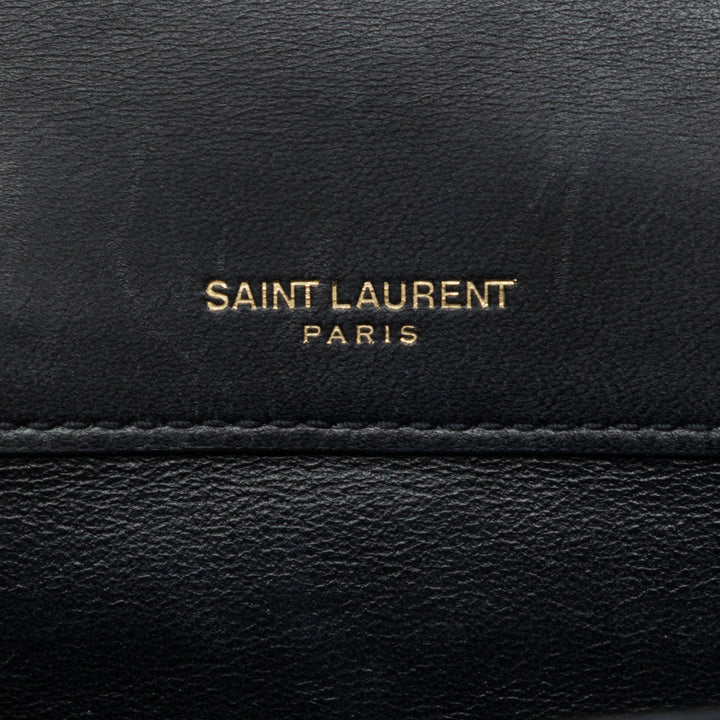 Saint Laurent Vicky Sac à chaîne Moyen Cuir d'agneau Noir – vue 5 – GABY PARIS