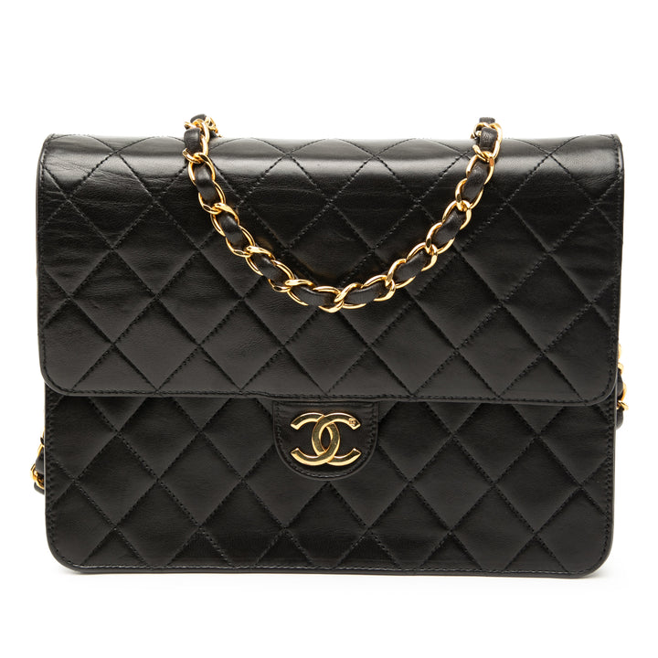 Chanel Small CC Matelassé Cuir d’agneau Simple rabat