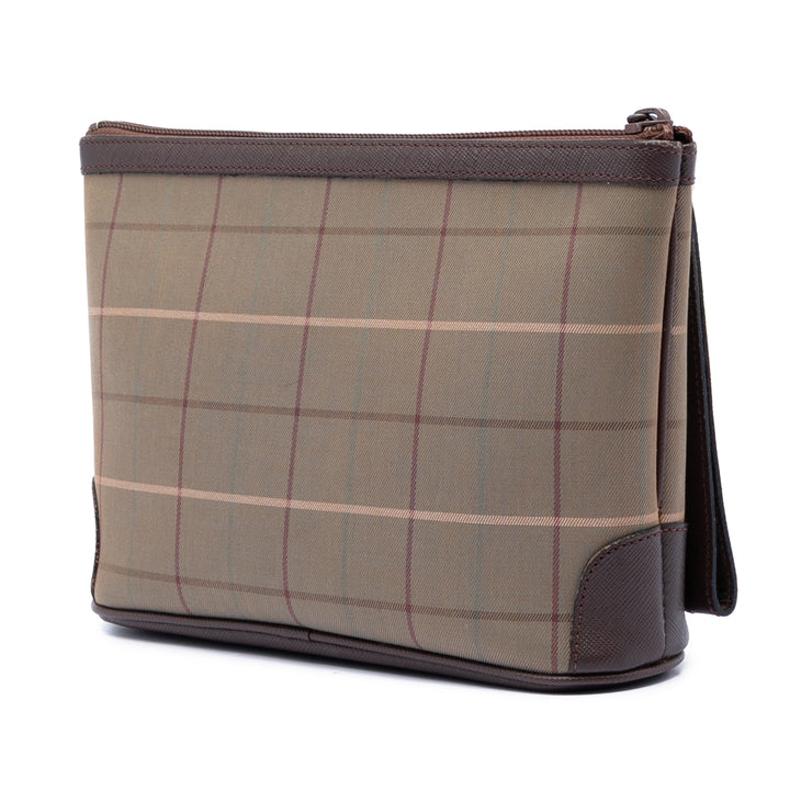 Burberry Vintage Check Toile Wristlet Pochette